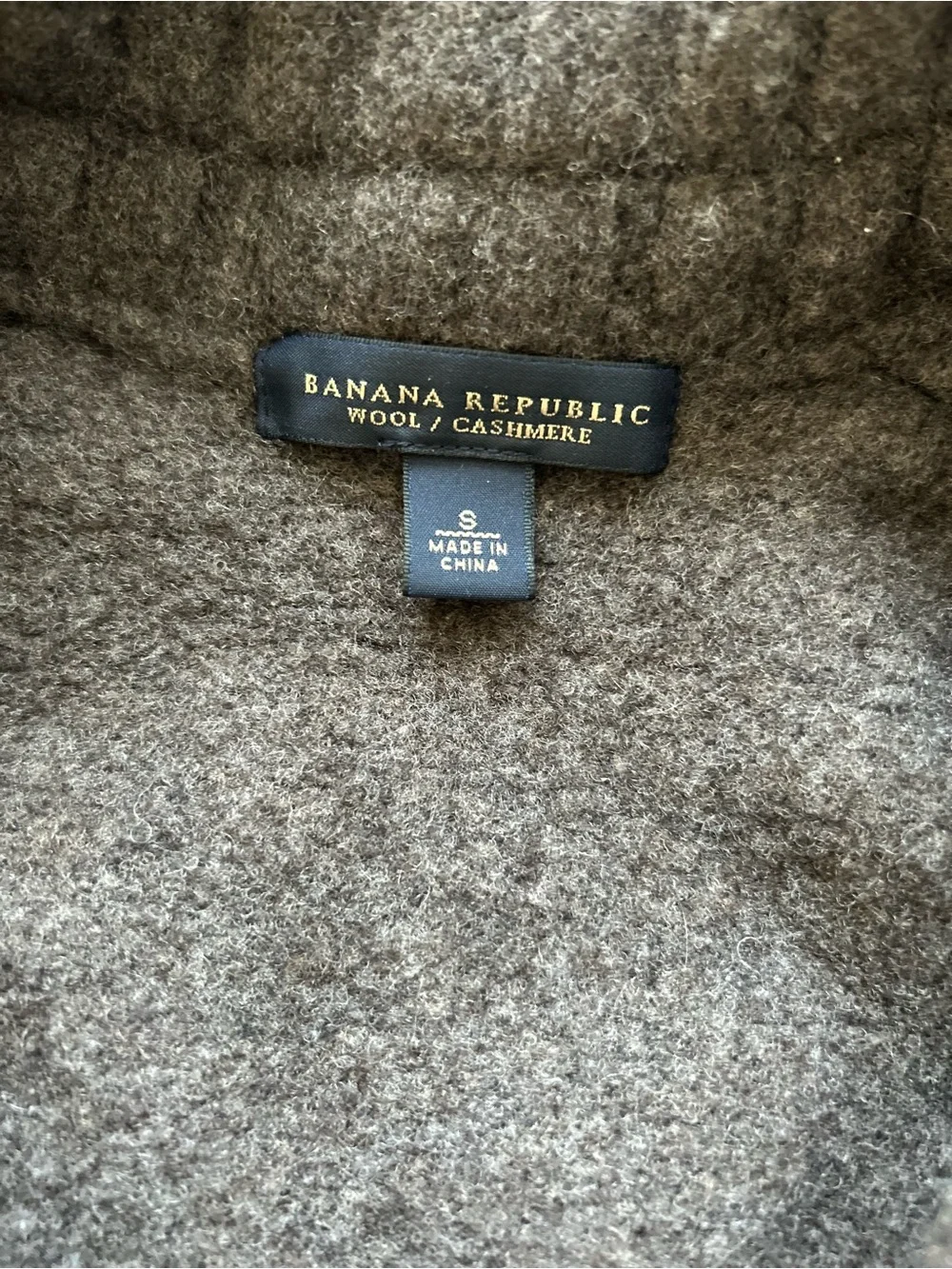 Banana Republic Brown Zip-Up Bomber Jacket 95% wool 5% cashmere  size S